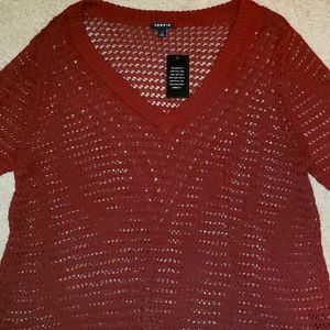 Torrid v neck open stitch sweater